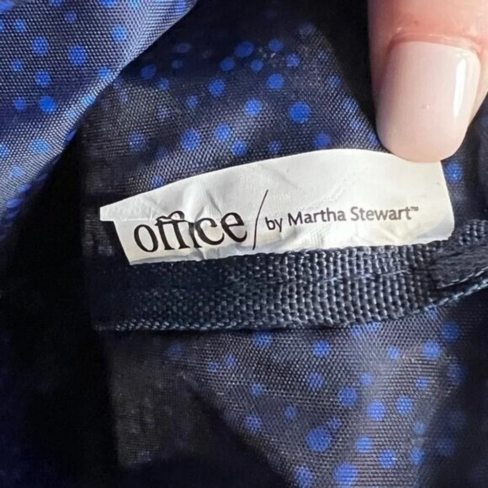 Office by Martha Stewart Double Zipper Pouch Blue‎ Nylon  Bag